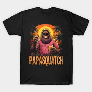 Papasquatch Funny Fathers Day T-Shirt